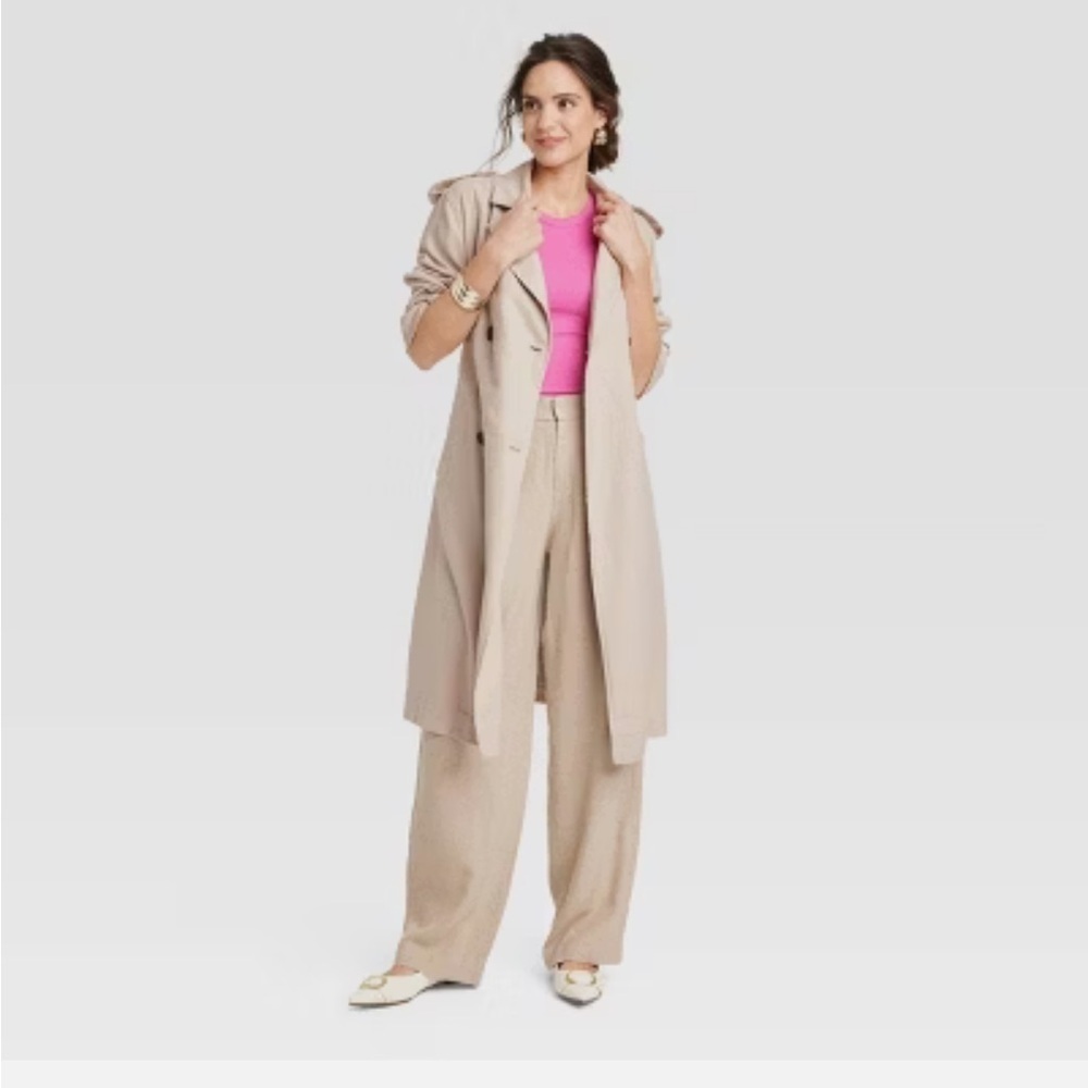 Women's Linen Trench Coat - A New
Day new